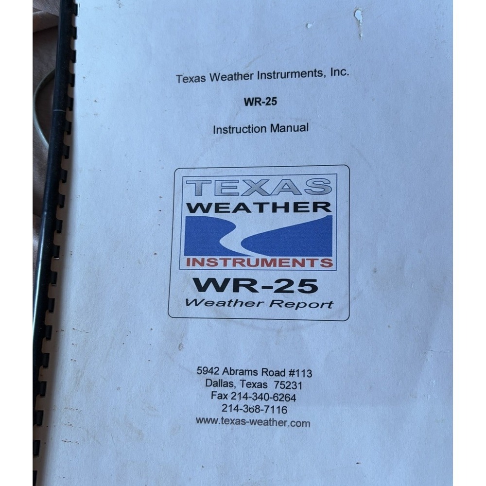 Texas Weather Instruments Weather Station WR-25 Parts / Not Tested - Picture 4 of 5